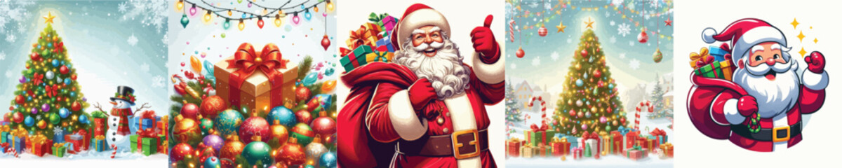 WHITE BACKGROUND CHRISTMAS DAY VECTOR IMAGE