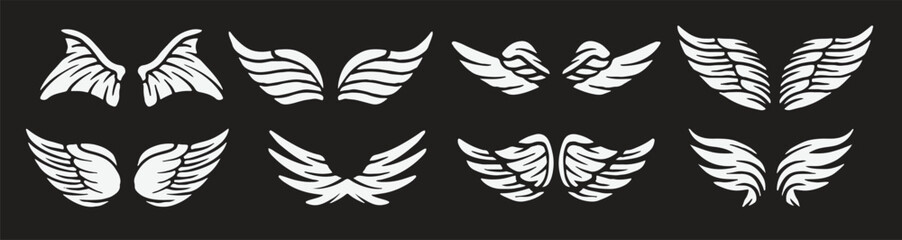 wings drawing illustration 