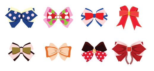 sweet hair ribbon vector