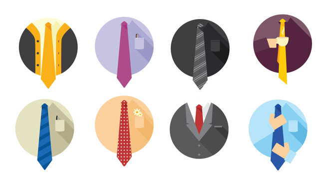 vector cravat icons