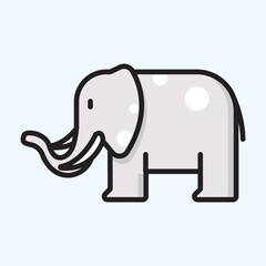 Filled Icon of an elephant