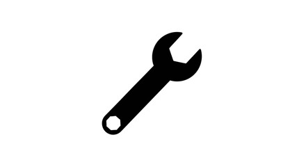 Adjustable wrench icon with transparent background