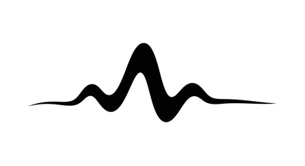 Heartbeat pulse wave with transparent background