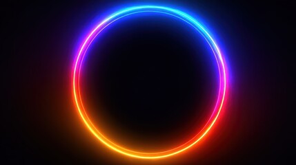 vibrant neon ring with multiple colored lights creates a modern energetic abstract background perfect for futuristic designs and dynamic branding projects 2026