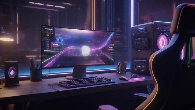 Gaming Setup - A Futuristic and Immersive Gaming Experience.