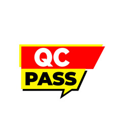 Qc pass png, tested product badge, approved Qc symbol, verification sign artwork, download-ready graphic
