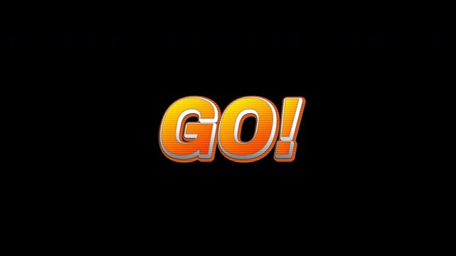 321 go countdown animation start and go countdown animation, game start opening countdown