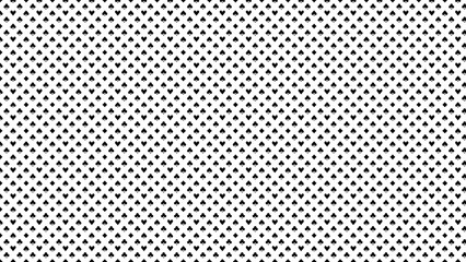 Repeating pattern of black card suits on a white background forming a uniform distribution design