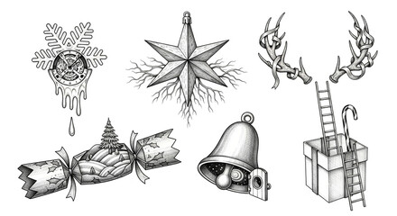 Festive Christmas Elements Collection.