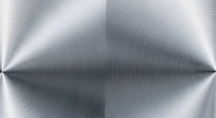 Symmetrical abstract metallic texture with a circular brushed pattern effect