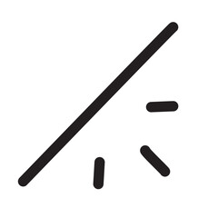 Diagonal line with dashes icon, perfect for separation, division, or illustrating break, pause, and minimalist design elements.