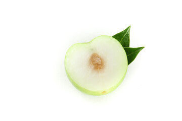 Fresh Green Jujube Fruit Slice with Leaves - Asian Superfruit from Yunnan Taiwan Guifei Variety