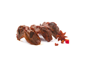 Spicy Duck Gizzards with Star Anise - Traditional Deli Meat Preparation