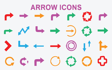 Modern Flat Arrows for UI Design