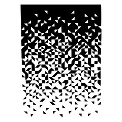 Minimalist abstract black and white geometric pattern with triangles and squares for modern design elements use vector