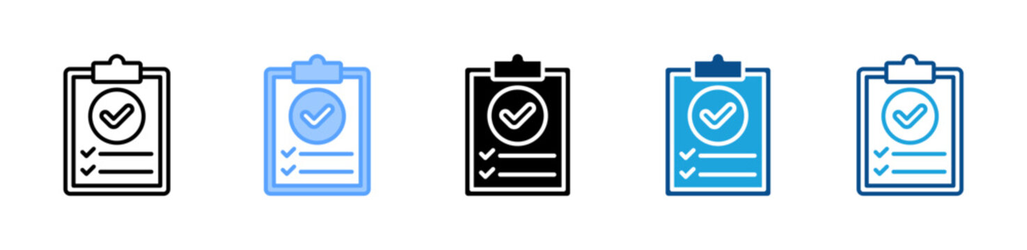 Checklist icon set multiple style collection