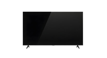 Modern flat screen television, isolated on transparent background