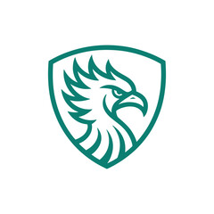 Naklejka premium Modern Eagle Head Logo Icon