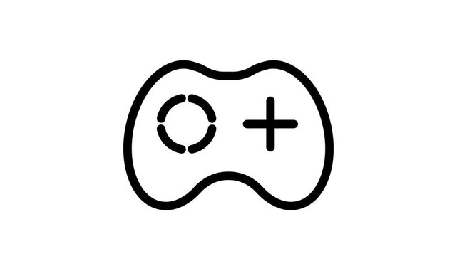 Game Controller icon animation on a white background.