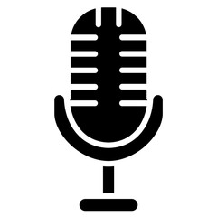 Mic icon vector image. Can be used for Retro.