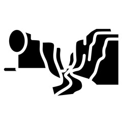 Canyoneering icon vector image. Can be used for Adventure.