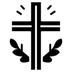 Orthodox Cross icon vector image. Can be used for Carnival.