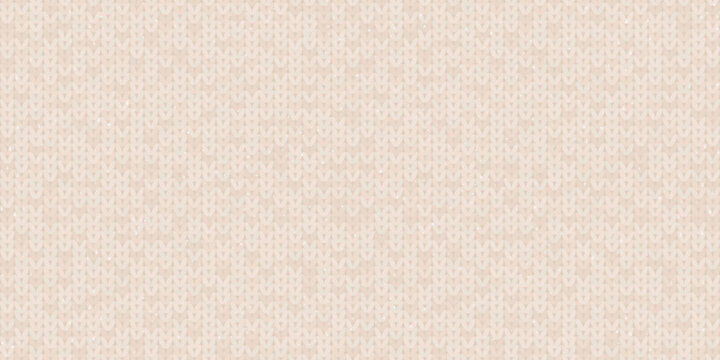 Abstract beige wool knitted texture seamless pattern background