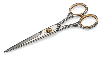 Elegant grooming shears with golden accents for professional stylists and barbers, perfect for hair salons and beauty product marketing materials