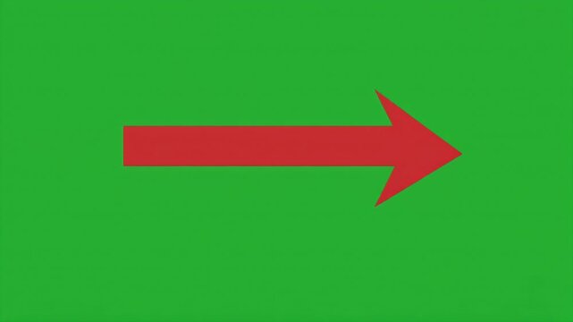 Red arrow pointing right on a green background.