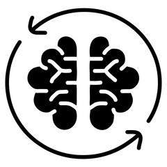 Self Learning Algorithm icon vector image. Can be used for Cyberpunk.