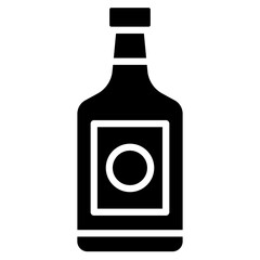 Liquor Bottle icon vector image. Can be used for Bar.