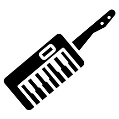 Keytar icon vector image. Can be used for Artist Studio.