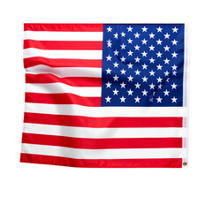 Obraz premium Symbol of Liberty: A vibrant American flag, a powerful emblem of freedom and unity, its iconic stars and stripes proudly displayed, representing the spirit of the nation and its enduring values.