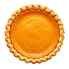 Pumpkin Pie Delight: A beautifully baked pumpkin pie sits atop a surface, its warm hues and inviting aroma evoking feelings of comfort and nostalgia.