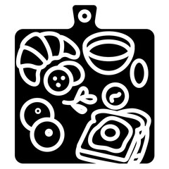Brunch Board icon vector image. Can be used for Brunch.