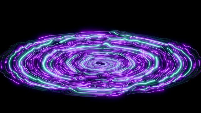 A mesmerizing abstract animation of glowing spiral patterns in vibrant colors