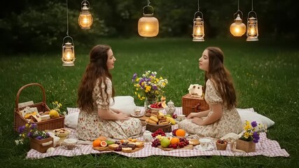 mother and daughter decorating easter eggs