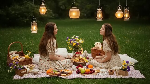 mother and daughter decorating easter eggs
