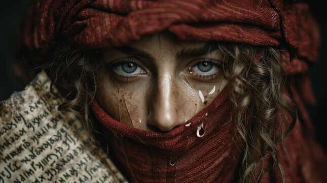 Middle Eastern Woman in Biblical Attire