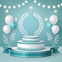 vector illustration of a birthday cake