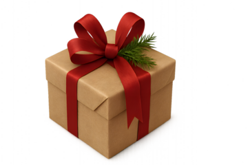 gift box with red ribbon