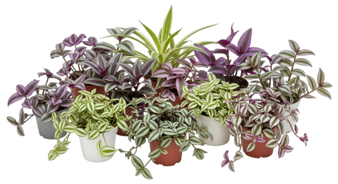 Assorted Tradescantia Collection Stock Photo