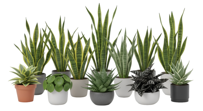 Collection of Indoor Plants in Pots