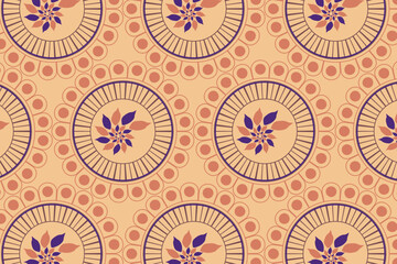 Fototapeta premium A warm, earthy Desert Rose background with a circular ornamental motif, ideal for bohemian fashion accessories or rustic wedding decor.