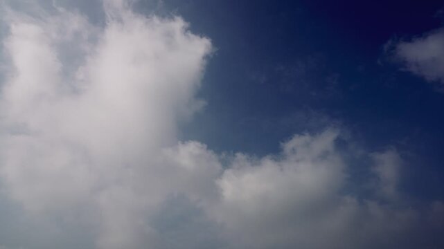 Moody soft clouds drifting slowly across a bright sky  recorded at normal speed showcasing atmospheric depth cloud motion natural lighting shifts and real time movement perfect for nature projects cin