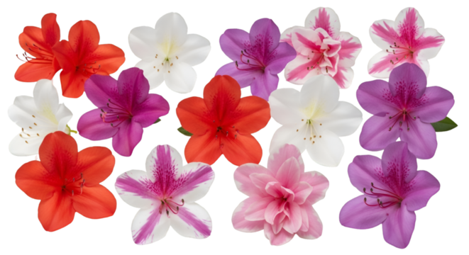 Colorful Azalea Flower Blossom Assortment
