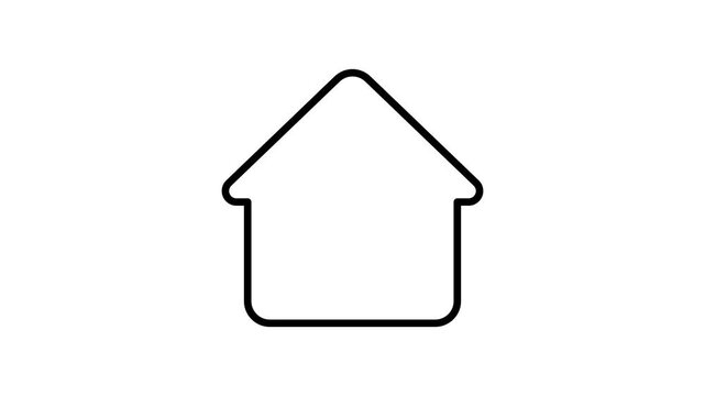 Home electricity power supply blinking icon animation