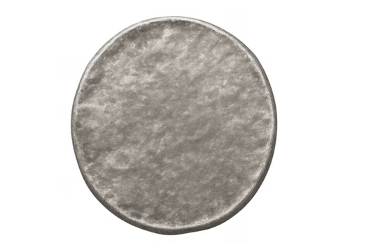 Blank antique tarnished silver metal coin token - Powered by Adobe