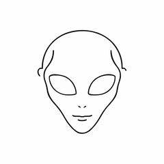 Extraterrestrial Alien Head Outline Icon