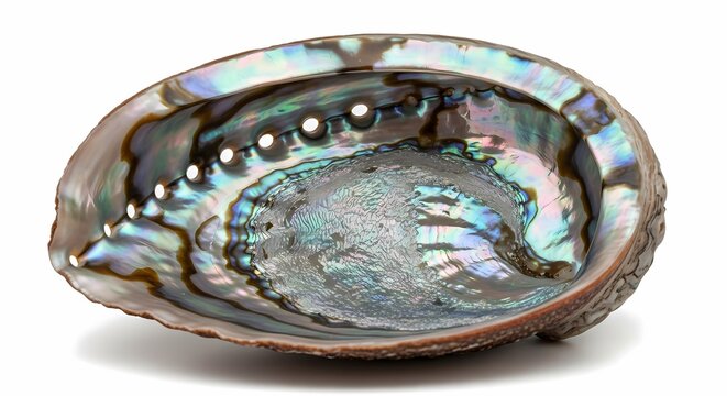 Abalone shell isolated on white